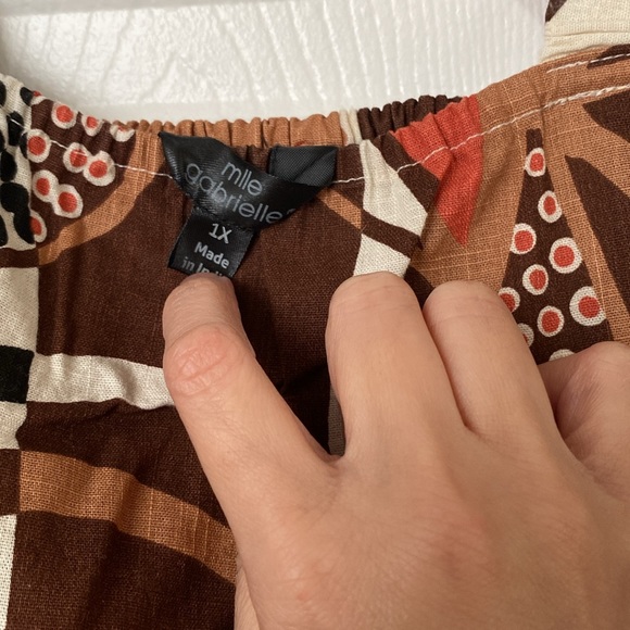 Brown and Orange Patterned Dress - Picture 3 of 3